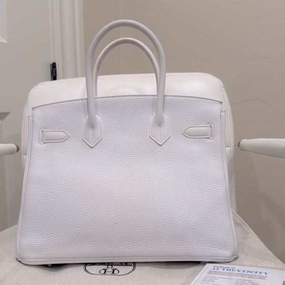 ❌SOLD❌HERMES SNOW WHITE BIRKIN 30 Pladium hardware full kit, pristine condition - Picture 3 of 8
